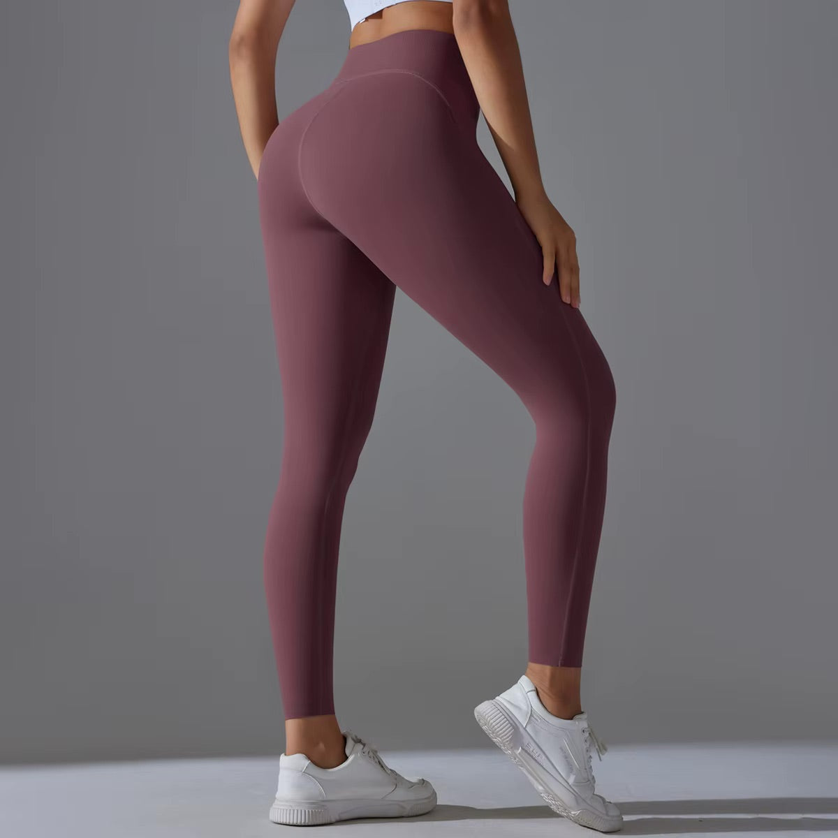 Legging taille haute | Bordeau