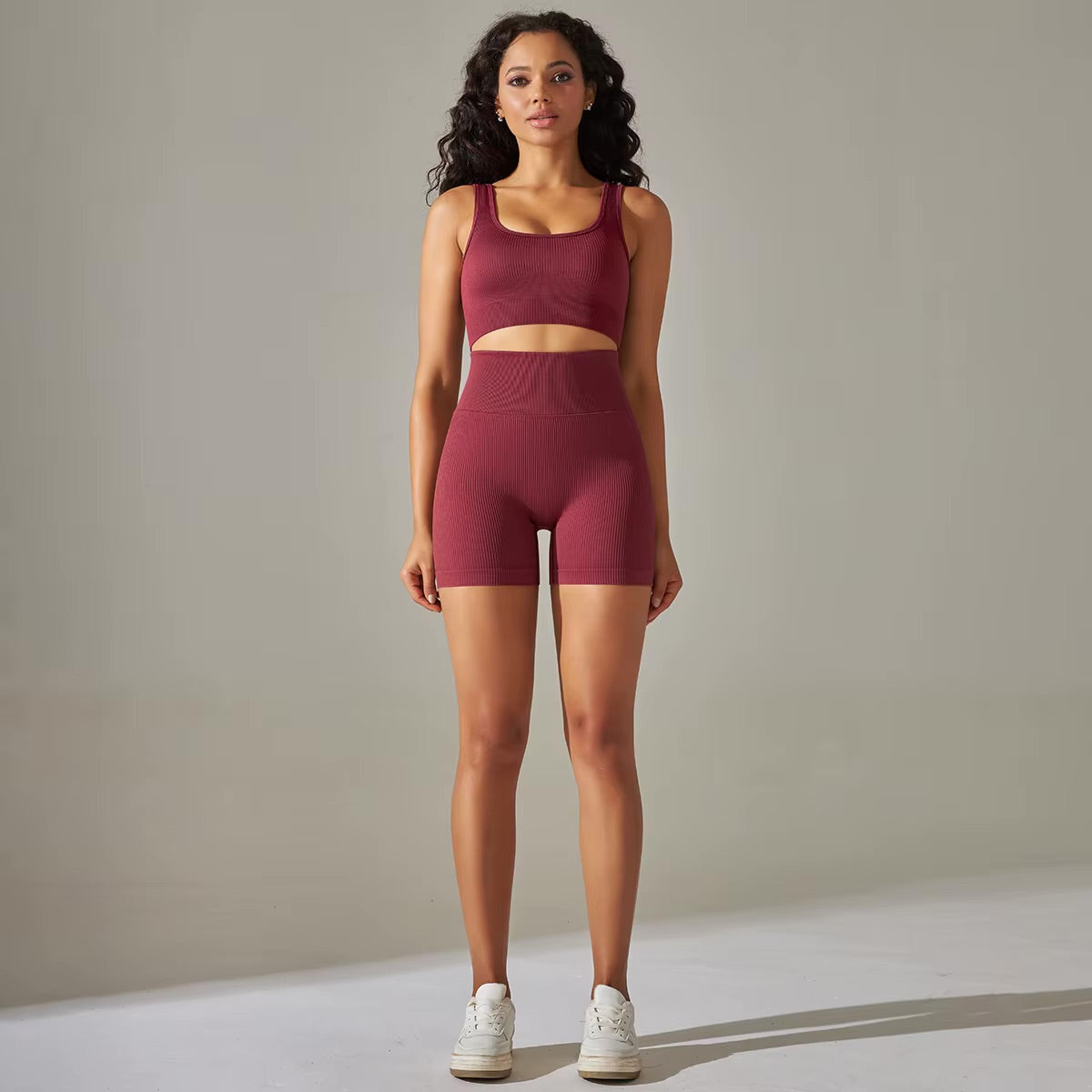 Ensemble brassière cycliste court | Bordeau