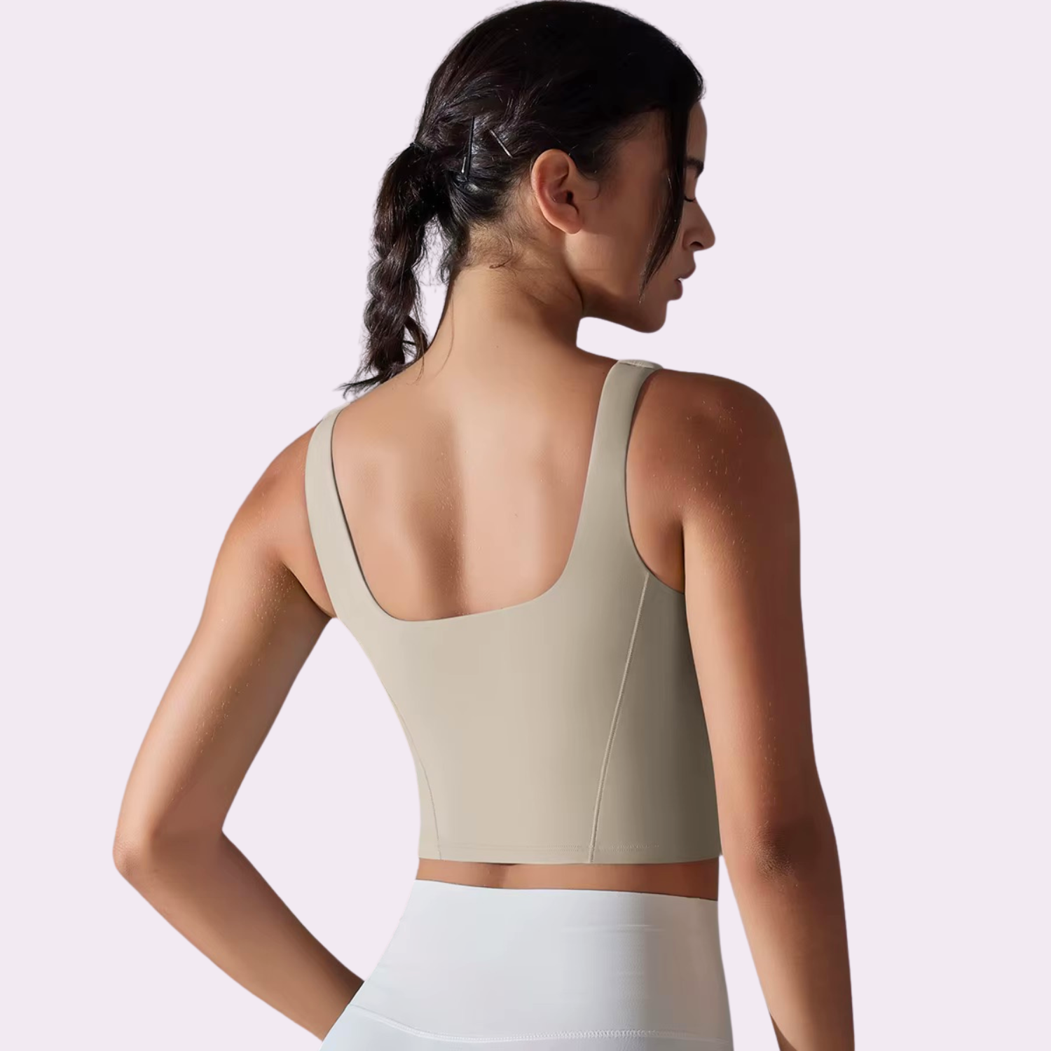 Top à brassière intégrée | Beige