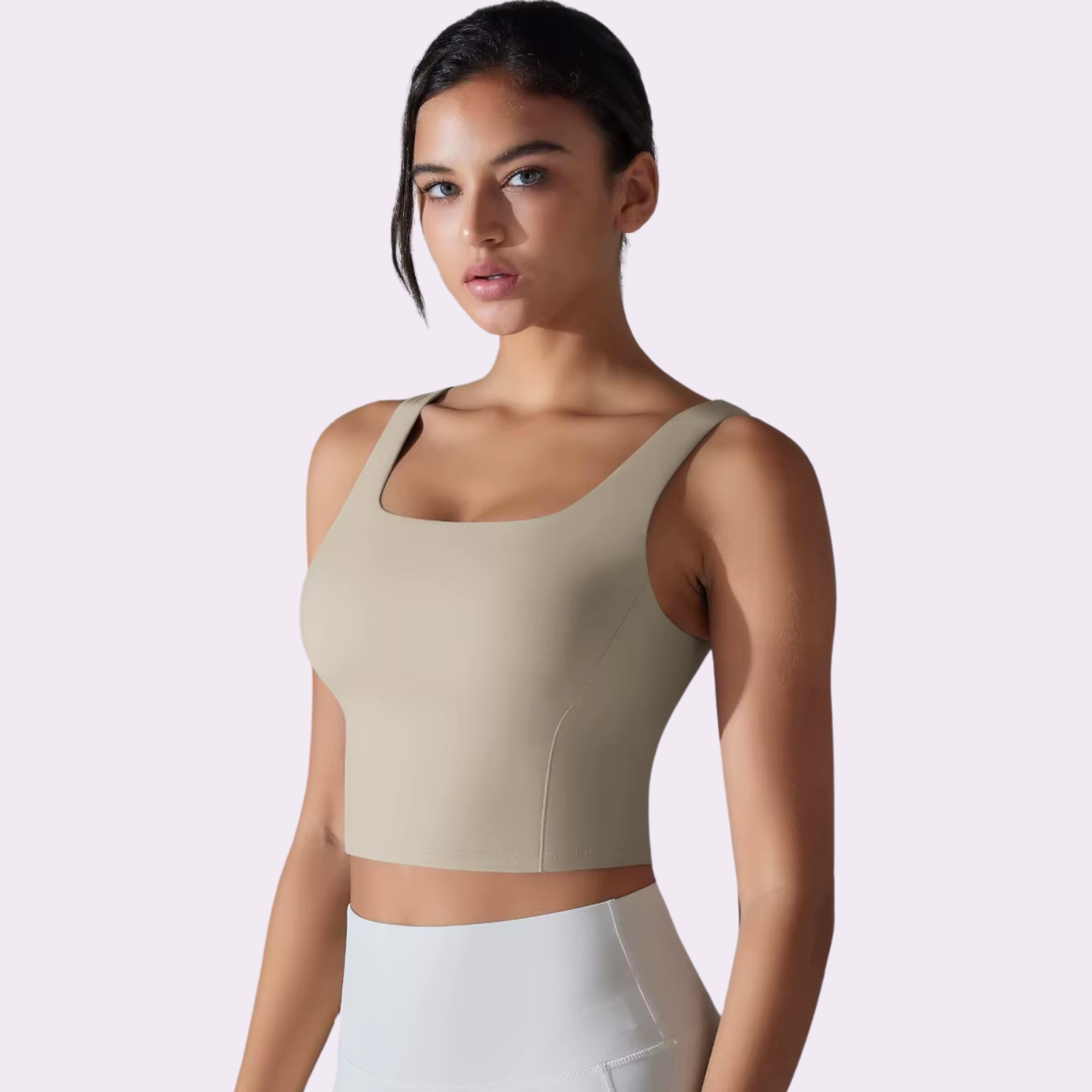 Top à brassière intégrée | Beige