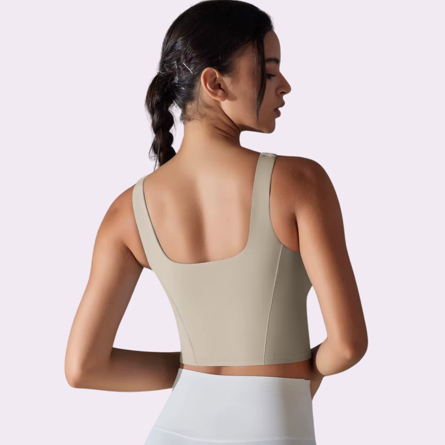 Top à brassière intégrée | Beige