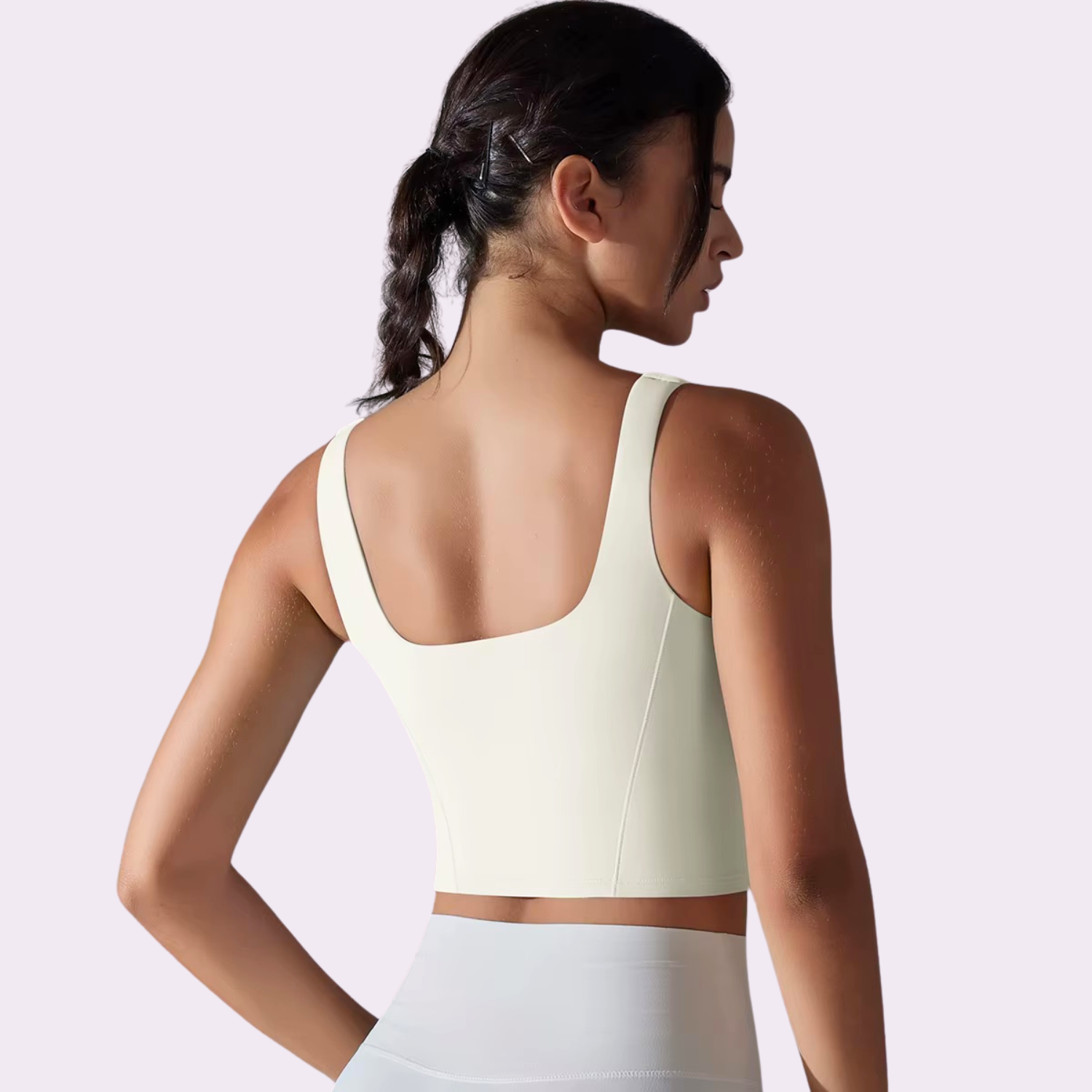 Top à brassière intégrée | Blanche