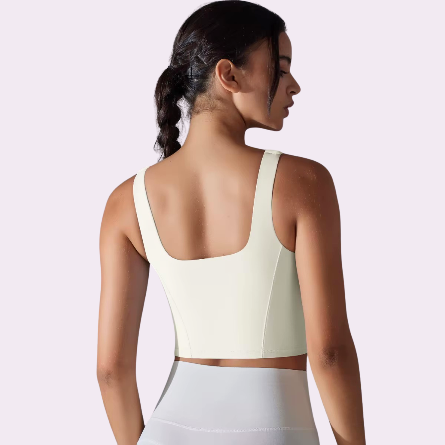 Top à brassière intégrée | Blanche