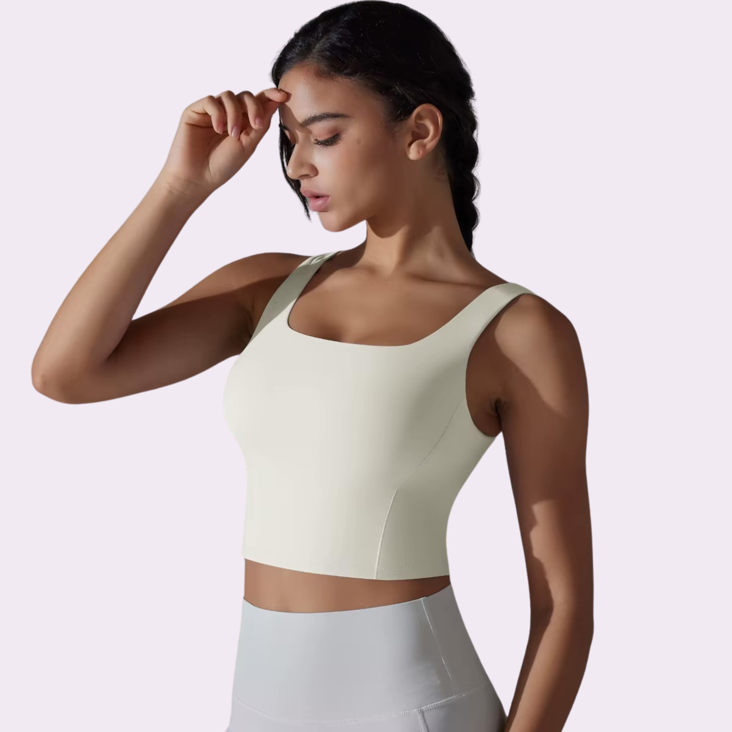 Top à brassière intégrée | Blanche
