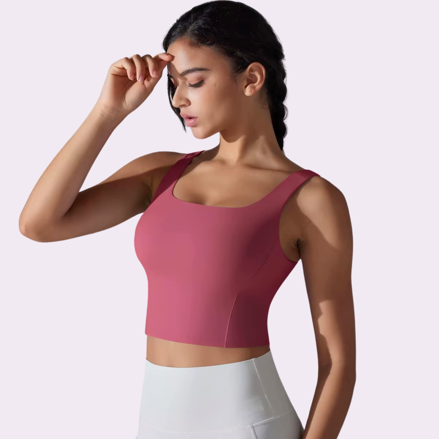 Top à brassière intégrée | Bordeau