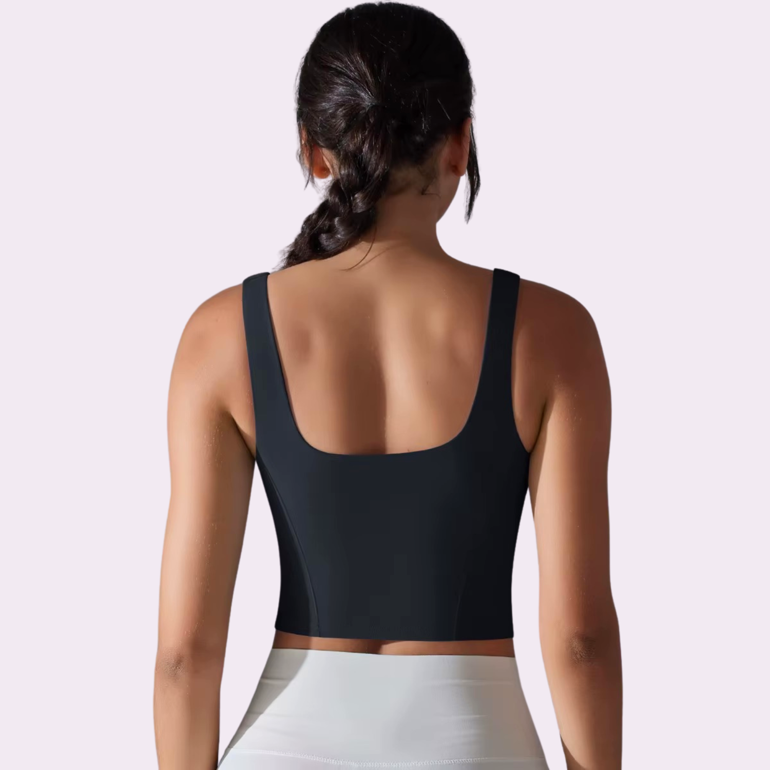 Top à brassière intégrée | Noire