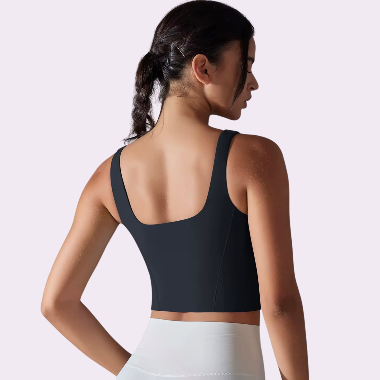 Top à brassière intégrée | Noire