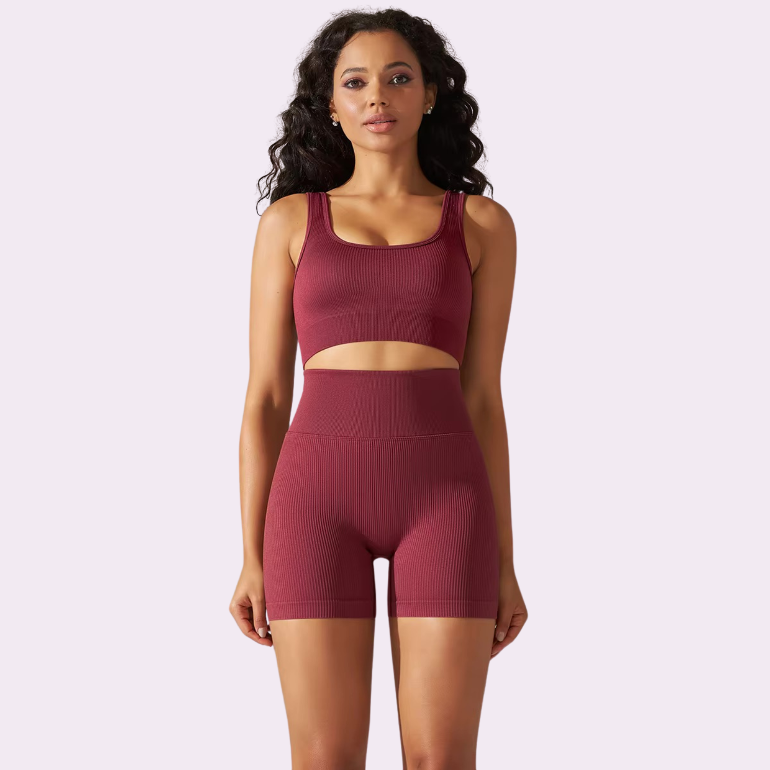 Ensemble brassière cycliste court | Bordeau