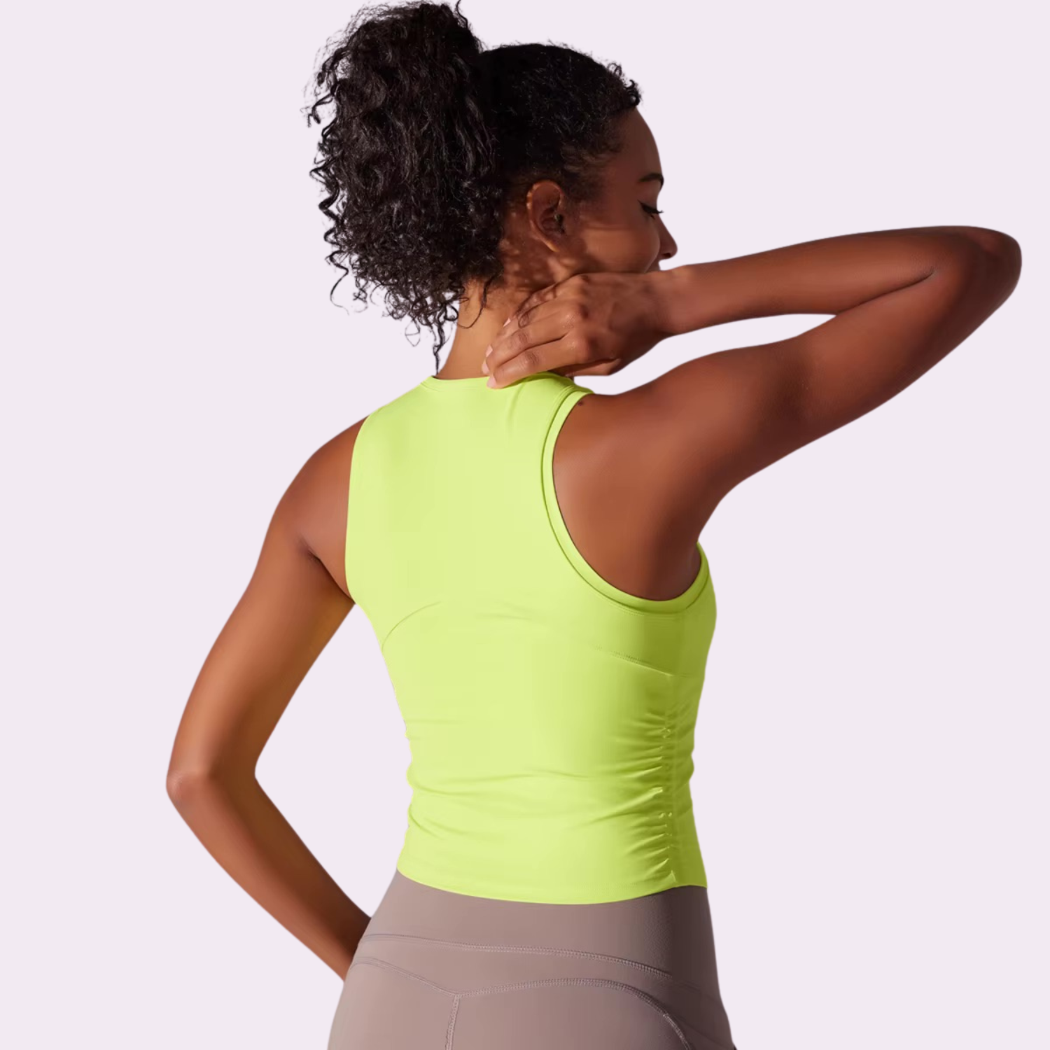 Top de sport à brassière intégrée | Jaune